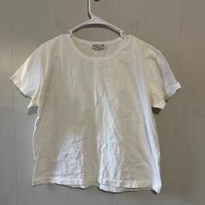 AVALIN Vintage Box cut white Tee 100% cotton made in USA